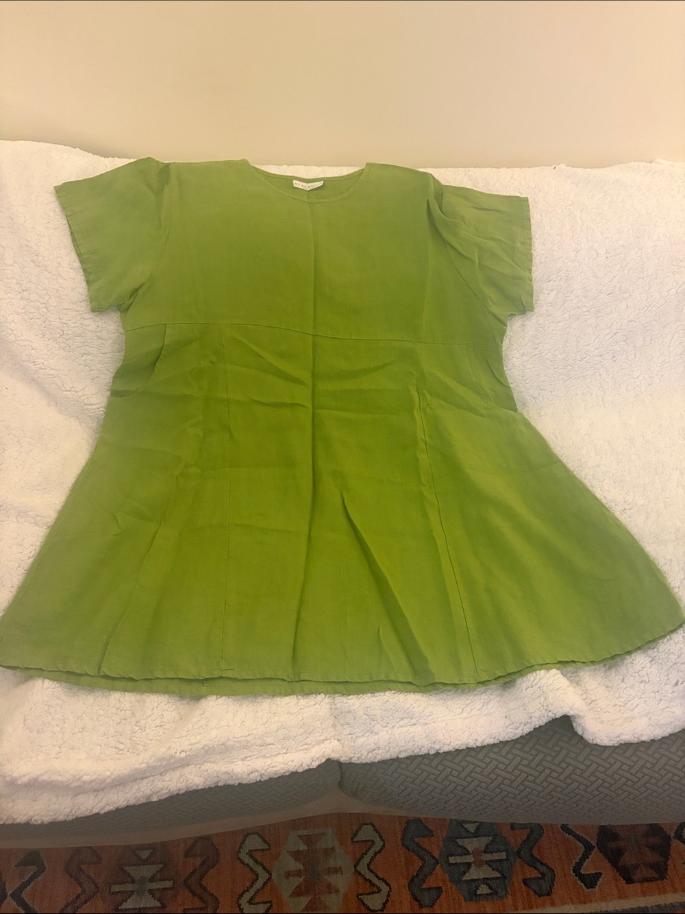bryn Walker Green Short-Sleeve Blouse